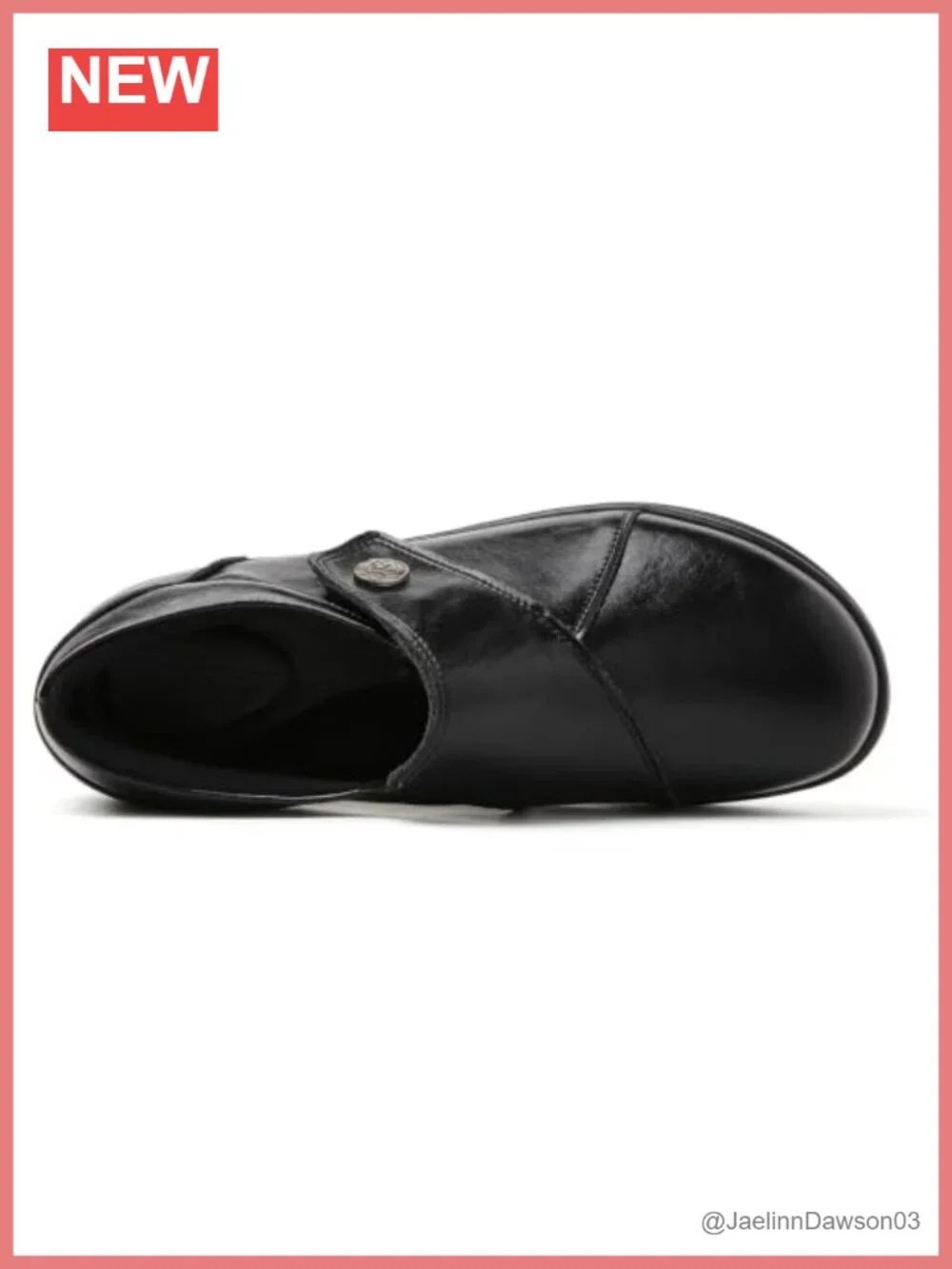 Women's Orthopedic Leather Slip-On Loafers with Adjustable Strap